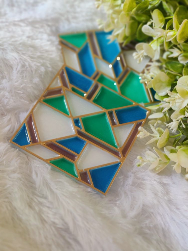 Marbled Mosaic Coasters