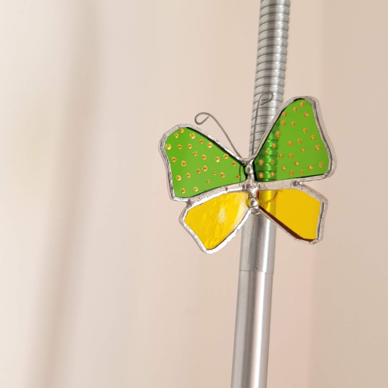 3D stained glass butterfly clip on- Set of 1