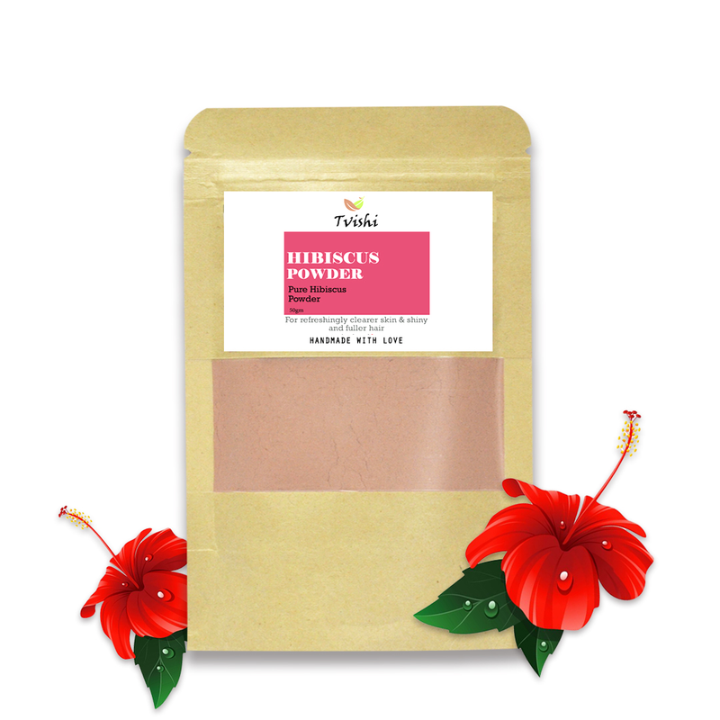 Hibiscus Face Pack (50gms) I 100% pure, natural, petal powder , Hair & skin pack I Hair fall control, Hair smoothening I Men & Women